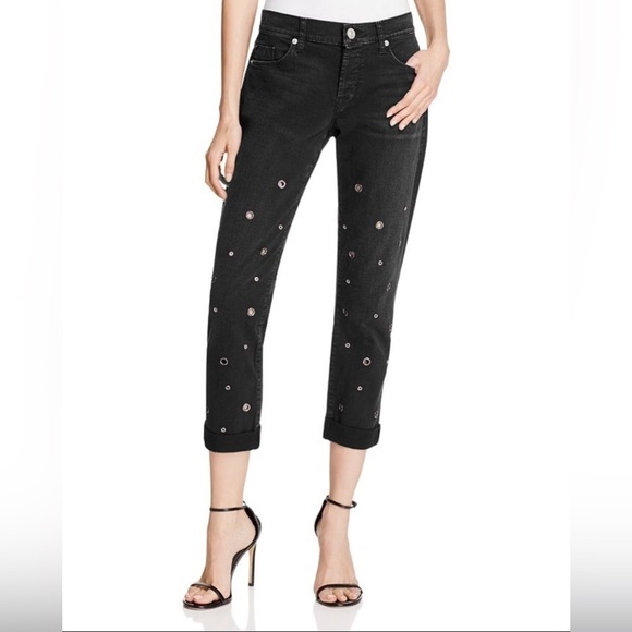 Hudson Jeans Denim - Hudson Riley Grommet Studded Slim Boyfriend Jeans